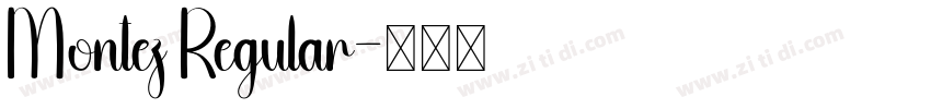 Montez Regular字体转换